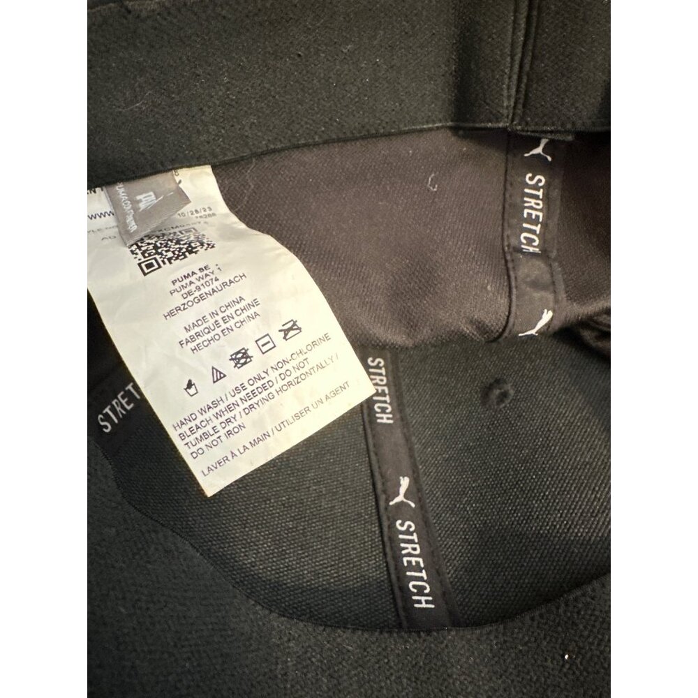 Puma Stretch Fit Black Baseball Cap With Metal Logo - Picture 4 of 6